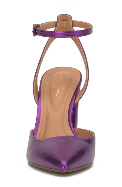 Jessica Simpson Nazela Pointed Toe Ankle Strap Pump In Purple