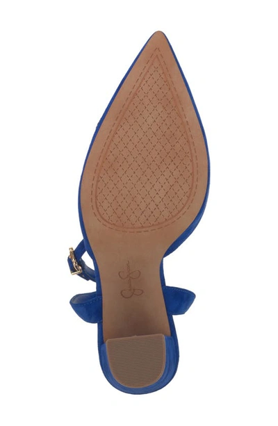 Jessica Simpson Nazela Pointed Toe Ankle Strap Pump In Ultra Blue