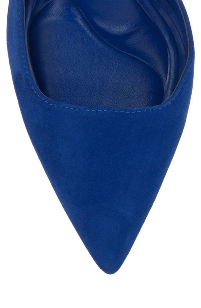 Jessica Simpson Nazela Pointed Toe Ankle Strap Pump In Ultra Blue