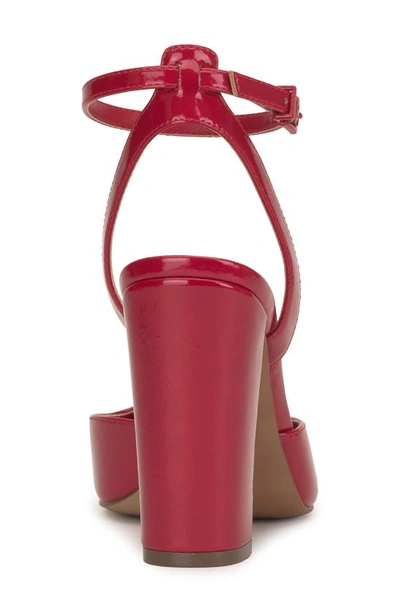 Jessica Simpson Nazela Pointed Toe Ankle Strap Pump In Red Muse