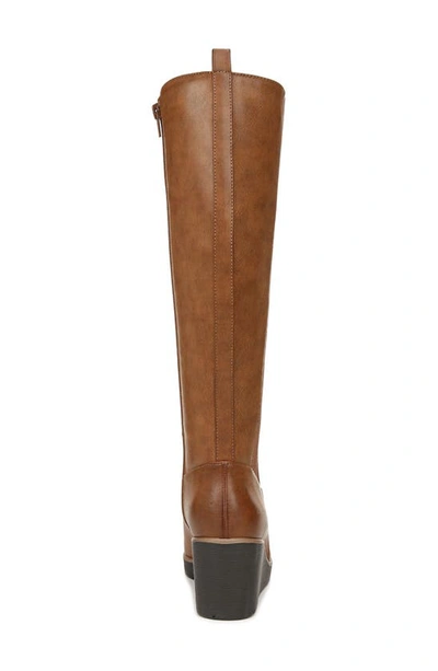 Shop Soul Naturalizer Adrian Knee High Wedge Boot In Toffee Brown Synthetic