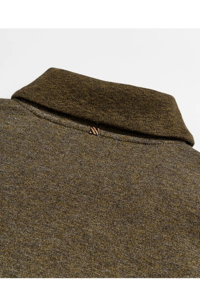 Shop Billy Reid Mouline Shawl Collar Cotton Pullover In Olive