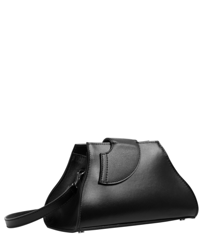 Shop Gcds Comma Small Leather Handbag In Black