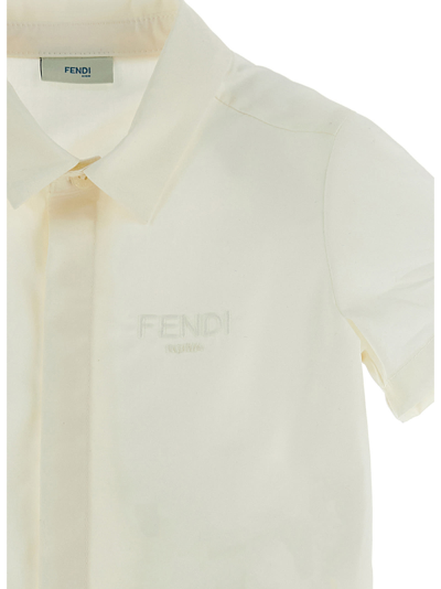 Shop Fendi Logo Divisible Bodysuit In Multicolor