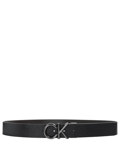 Shop Calvin Klein Leather Belt In Black - Brown