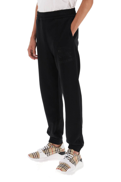 Shop Burberry Tywall Sweatpants With Embroidered Ekd Men In Black