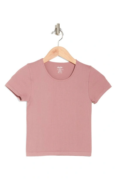 Shop Elodie Short Sleeve Seamless T-shirt In Mauve