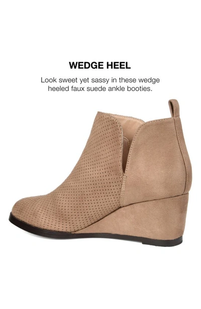 Shop Journee Collection Mylee Bootie In Taupe