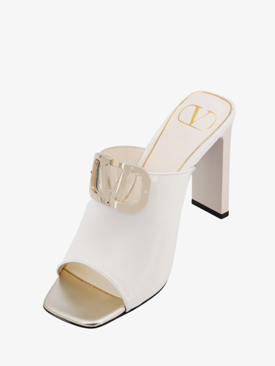Shop Valentino Garavani Woman Mule Woman White Sandals