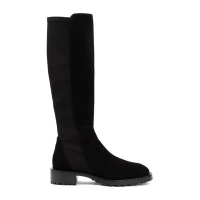 Shop Stuart Weitzman 5050 Knee-high Lug Boots Shoes In Black