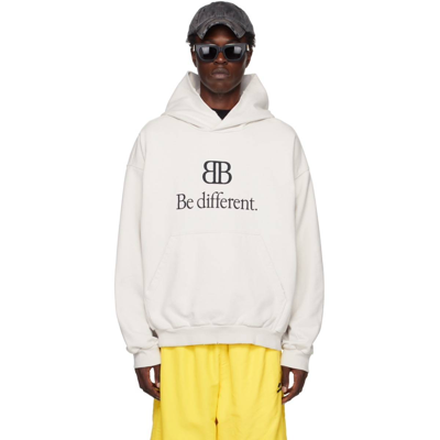 Pre-owned Bb Be Different Hoodie In Beige White