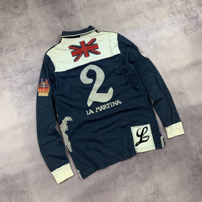 England Rugby League X La Martina Vintage Rugby Jersey La Martina England  Lions Big Logo 90's In Navy | ModeSens
