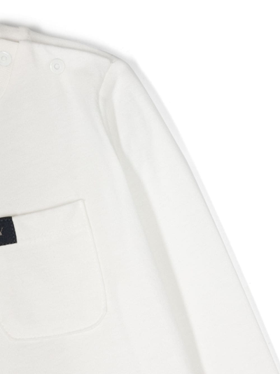Fay Long-sleeved Cotton T-shirt In White