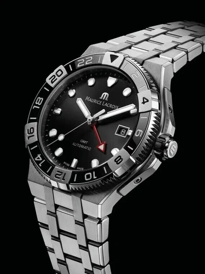 Pre-owned Maurice Lacroix Aikon Venturer Gmt Ai6158-ss00f-330-a
