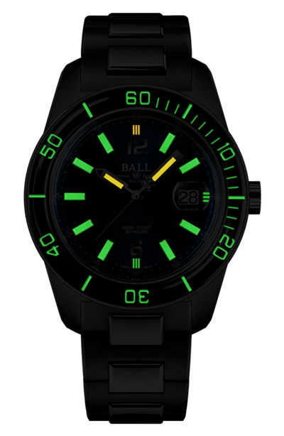 Pre-owned Ball Engineer M Skindiver Iii Watch Dd3100a-s1c-bk Ø 41.5mm