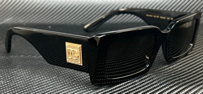 Pre-owned Black Dolce & Gabbana Dg4416 501 87  Dark Grey Women's 53 Mm Sunglasses