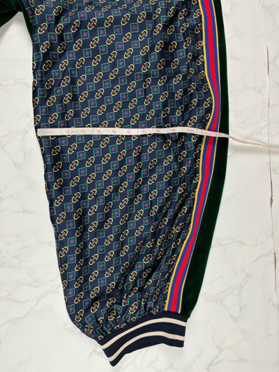 Pre-owned Gucci ?75% Off? [sale]  Bi Material Sultan Joggers Pants Sz. Us32 In Green