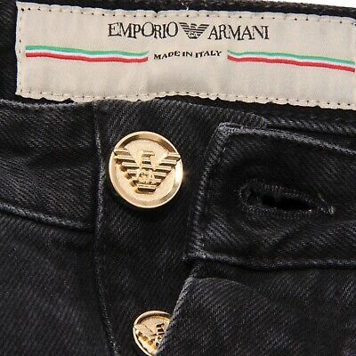 Pre-owned Armani Collezioni 0791ar Jeans Uomo Emporio Armani Slim Fit Man  Denim Trousers Black In Nero | ModeSens