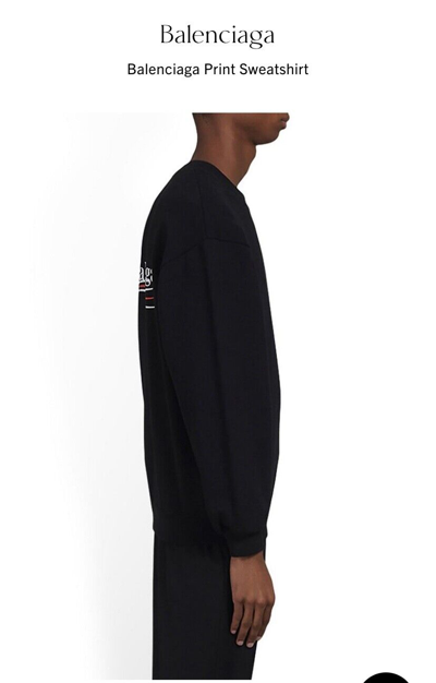 Pre-owned Balenciaga Print Sweatshirt Size Small In Black