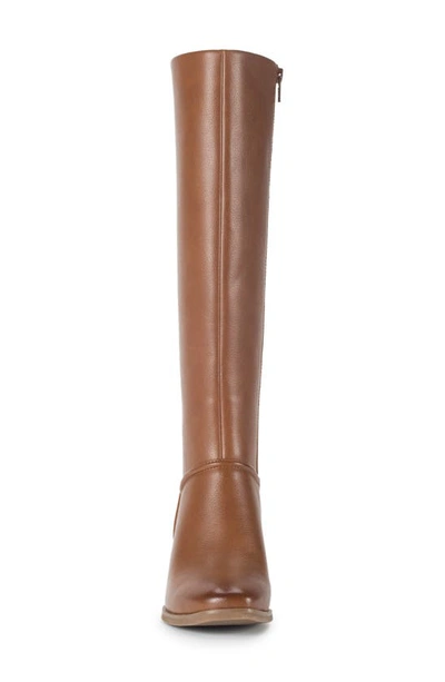 Baretraps Thalia Knee High Faux Leather Boot In Walnut