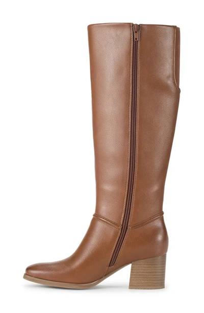 Baretraps Thalia Knee High Faux Leather Boot In Walnut