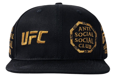 Pre-owned Anti Social Social Club X Ufc Self-titled Cap Black