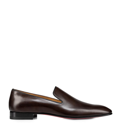 Shop Christian Louboutin Dandelion Leather Loafers In Brown