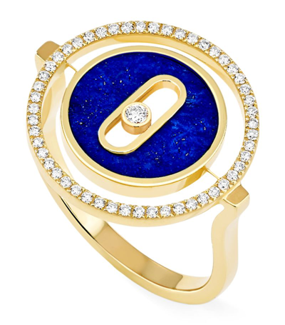 Shop Messika Yellow Gold And Diamond Lucky Move Colour Ring