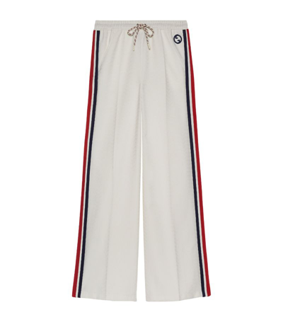 Shop Gucci Web Stripe Track Pants In White