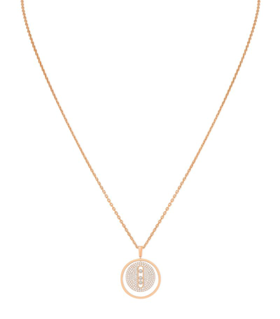 Shop Messika Rose Gold And Diamond Lucky Move Necklace