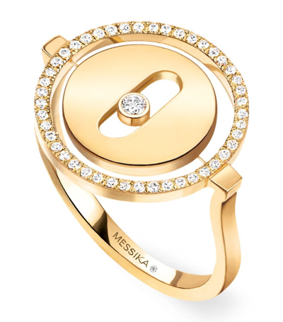 Shop Messika Yellow Gold And Diamond Lucky Move Ring