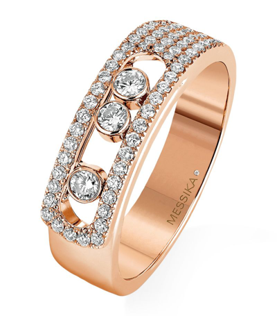 Shop Messika Rose Gold And Diamond Move Noa Ring