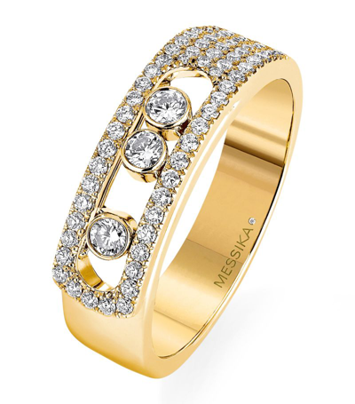 Shop Messika Yellow Gold And Diamond Move Noa Ring