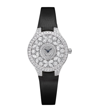 Shop Graff White Gold And Diamond Classic Butterfly Watch 33mm
