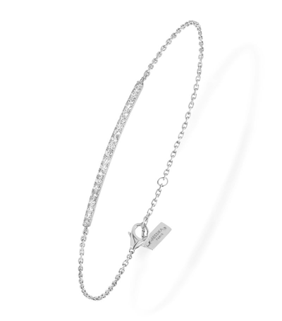 Shop Messika White Gold And Diamond Gatsby Bracelet In Silver