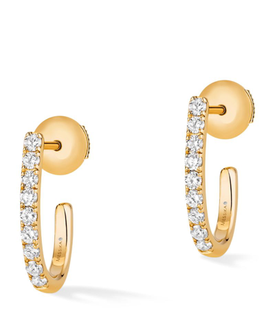 Shop Messika Yellow Gold And Diamond Gatsby Earrings