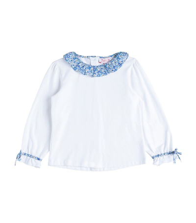 Shop Trotters Liberty Print Blouse (2-5 Years) In White