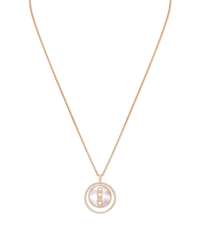 Shop Messika Rose Gold, Diamond And Mother-of-pearl Lucky Move Necklace