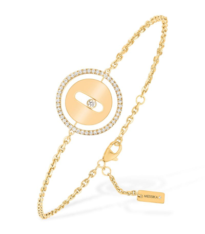 Shop Messika Yellow Gold And Diamond Lucky Move Bracelet