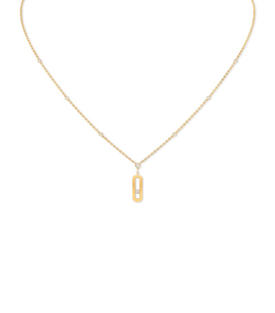 Shop Messika Yellow Gold And Diamond Move Uno Necklace