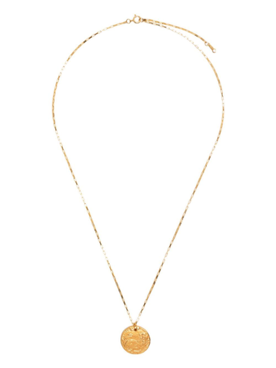 Shop Alighieri Leone Pendant Necklace In Gold