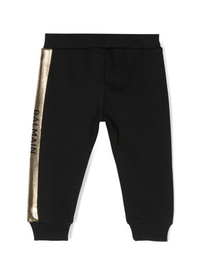 Balmain Logo-print Tracksuit Bottoms In Black
