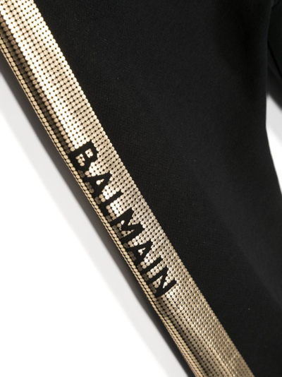 Balmain Logo-print Tracksuit Bottoms In Black