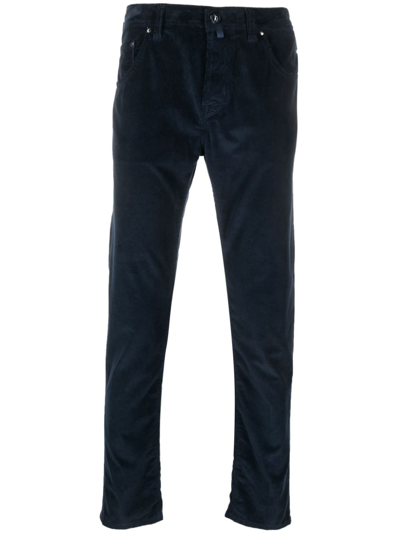 Shop Jacob Cohen Straight-leg Corduroy Trousers In Blue