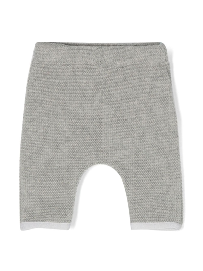 Shop Douuod Logo-patch Knitted Trousers In Grey