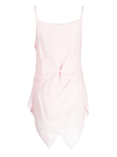 Shang Xia Silk Layered-design Minidress In Pink