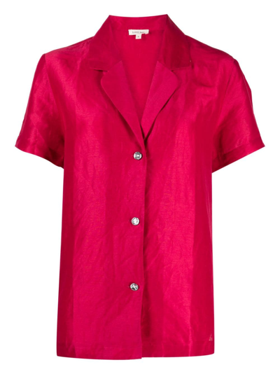 Shop Love Stories Bridget Satin-finish Pyjama Top In Pink