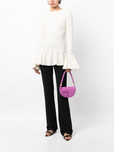 Shop Patou Crescent-shape Shoulder Bag In Purple