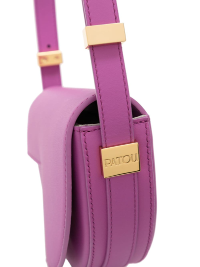 Shop Patou Crescent-shape Shoulder Bag In Purple