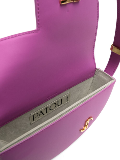 Shop Patou Crescent-shape Shoulder Bag In Purple